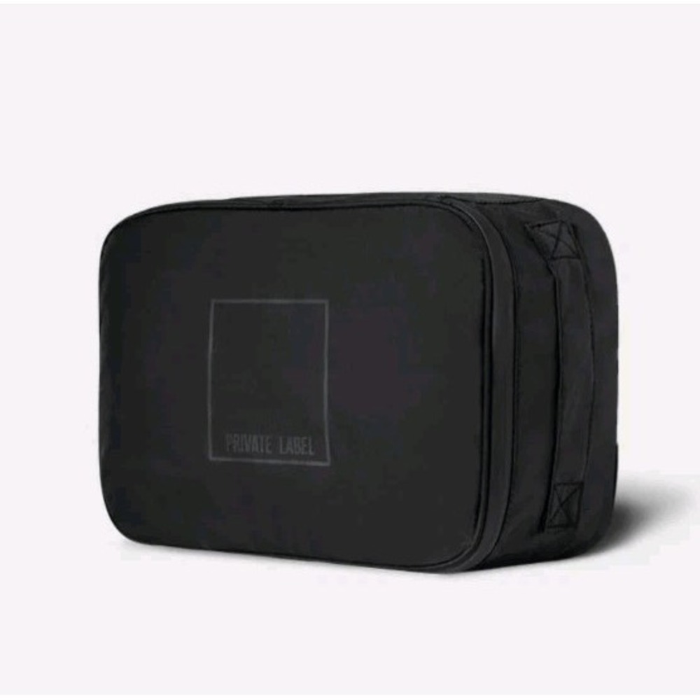 Private Label Black Nylon Top Travel  Sneaker Case Cosmetic‎ Make Toiletry Bag